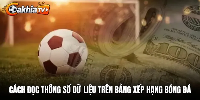 Cách đọc thông số dữ liệu trên bảng xếp hạng bóng đá