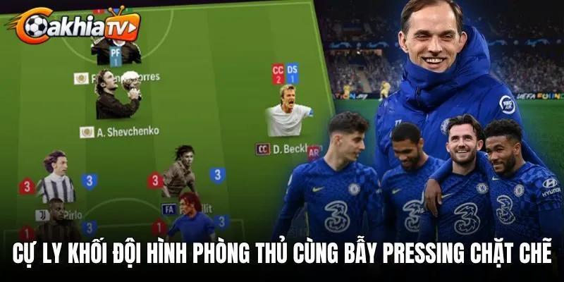 Cự ly khối đội hình phòng thủ cùng bẫy pressing chặt chẽ